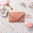 Mini Envelope Wallet With RFID protection - Pearl Pink