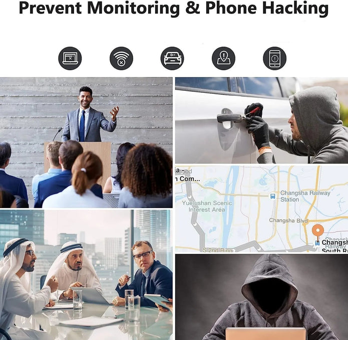 Keep your focus while your devices and important things are safe. May block the signal on your phone and laptop Preventing from receiving messages or emails for safety or disruption
