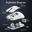 Attack Shark X11 White  Bluetooth Wireless Mouse Three Mode