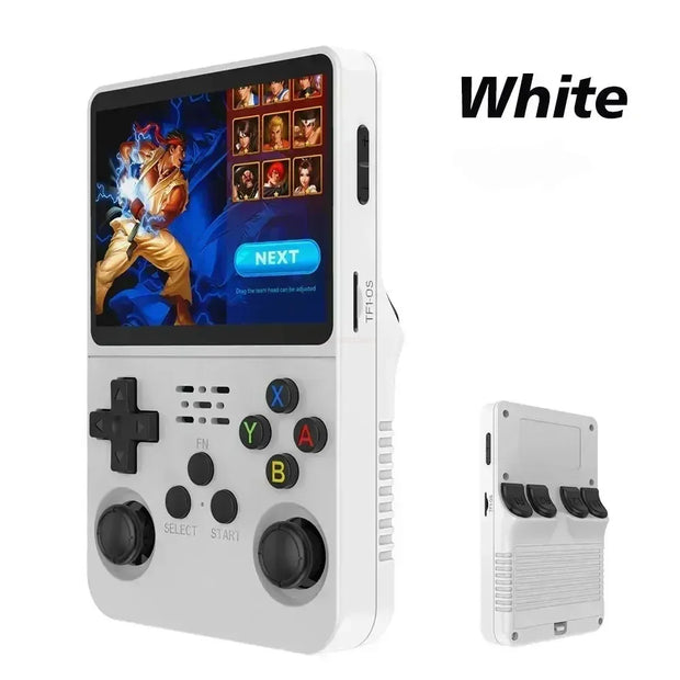 New R36S Retro Handheld Video Game Console Linux System 3.5-inch IPS Screen Pink Portable Handheld Video Player 64GB 15000+ Game