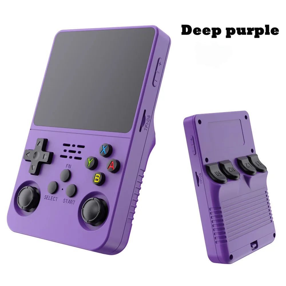 New R36S Retro Handheld Video Game Console Linux System 3.5-inch IPS Screen Pink Portable Handheld Video Player 64GB 15000+ Game
