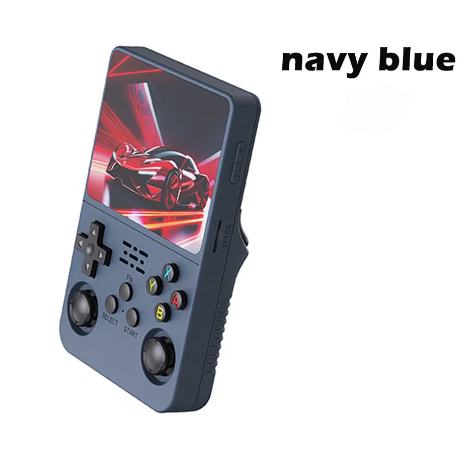 New R36S Retro Handheld Video Game Console Linux System 3.5-inch IPS Screen Pink Portable Handheld Video Player 64GB 15000+ Game
