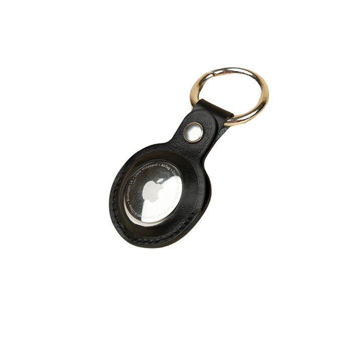 Premium Leather AirTag Holder - Black - Orlando