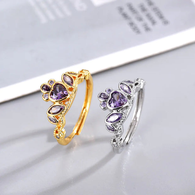 Regal Heart Zircon Ring