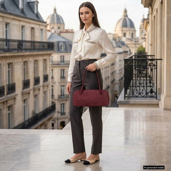 Italian Genuine Suede Shoulder Bag | Pavia