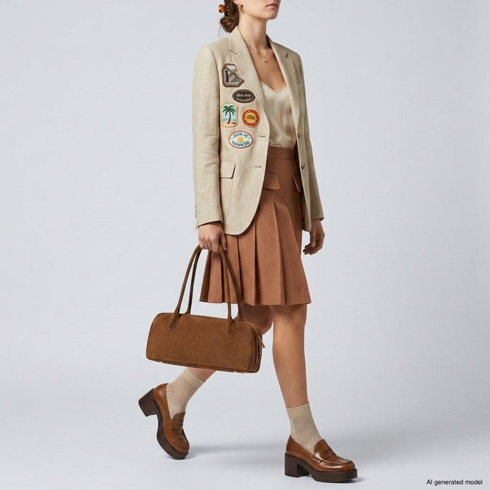 Italian Genuine Suede Shoulder Bag | Pavia