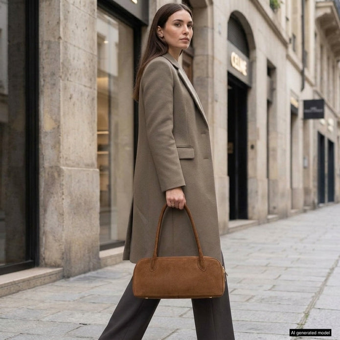Italian Genuine Suede Shoulder Bag | Pavia