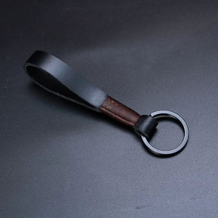 Classic Cowhide Key Ring Fob