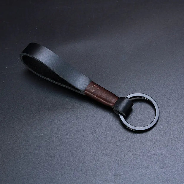 Classic Cowhide Key Ring Fob