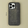 iPhone 16 Series Grey Leather Wallet Case - New York