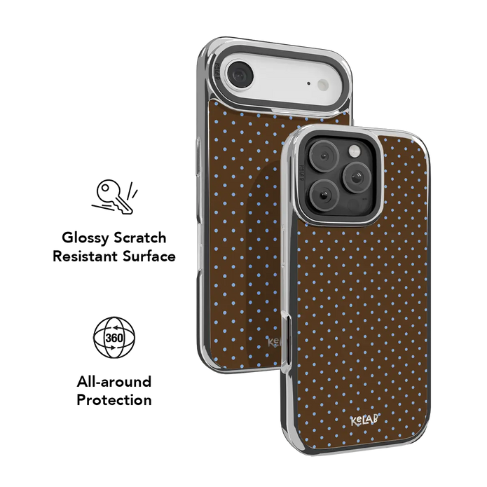 Blueberry Espresso | Brown Polka Dot iPhone Case