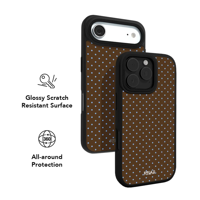 Blueberry Espresso | Brown Polka Dot iPhone Case