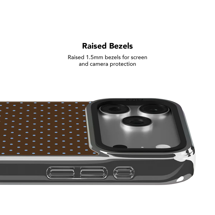 Blueberry Espresso | Brown Polka Dot iPhone Case