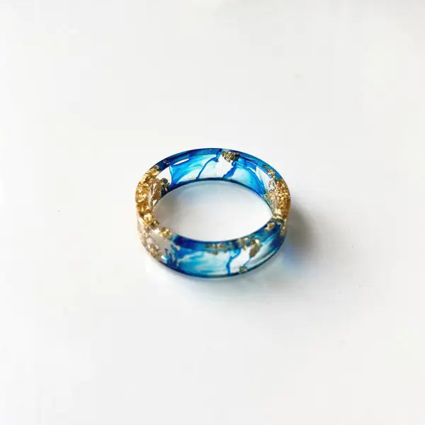 Floral Essence Resin Ring