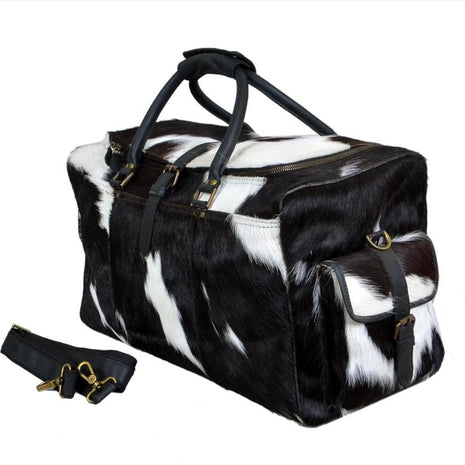 Cowhide Hair on Leather Travel Bag