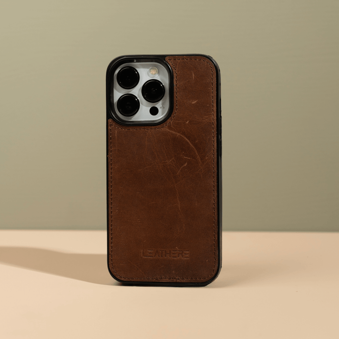 iPhone 16 Series Dark Brown Wallet Case - New York