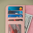 iPhone 16 Series Pink Leather Wallet Case - New York