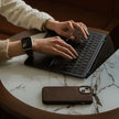 iPhone 16 Series Rustic Brown Leather Wallet Case - New York