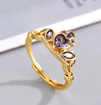 Regal Heart Zircon Ring