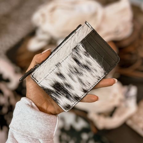 Cowhide Card Holder: Black