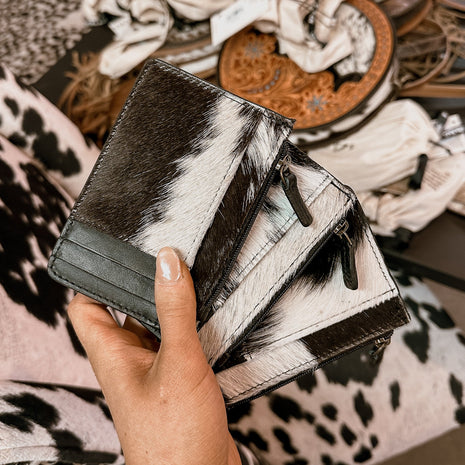 Cowhide Card Holder: Black