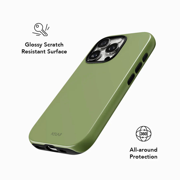 Matcha Bark | Solid Matcha Green iPhone Case