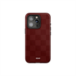 Maroon Check | Burgundy Checkerboard iPhone Case