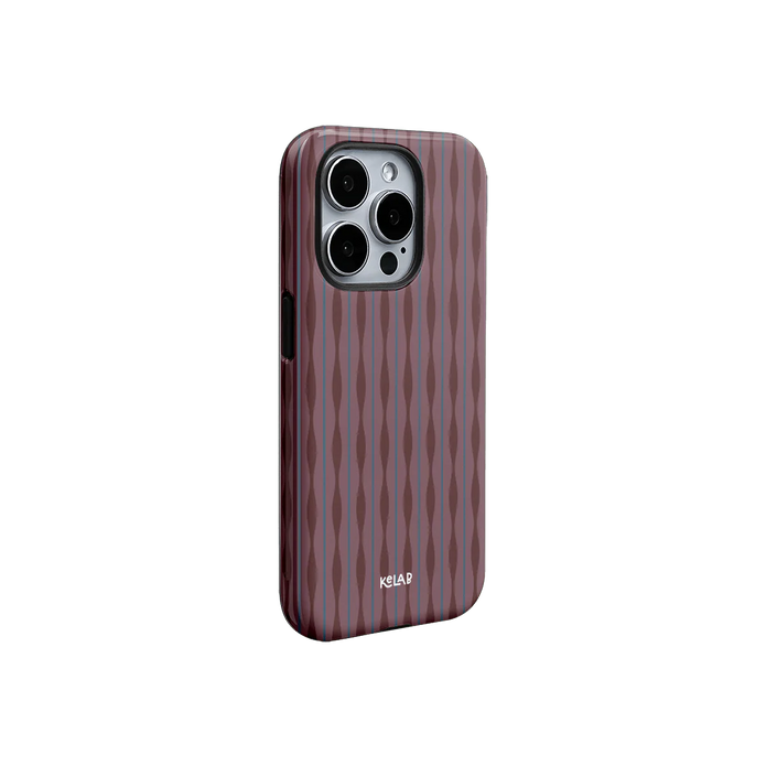 Mulberry | Burgundy Wavy Textured iPhone Case
