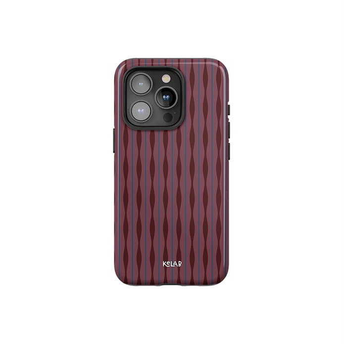 Mulberry | Burgundy Wavy Textured iPhone Case