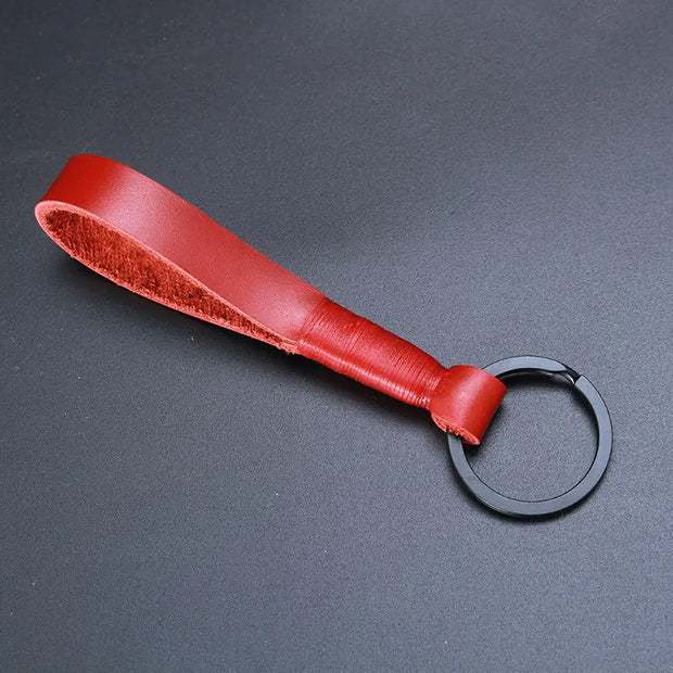 Classic Cowhide Key Ring Fob