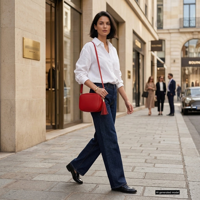 Italian Full-Grain Leather Crossbody Bag | Parma