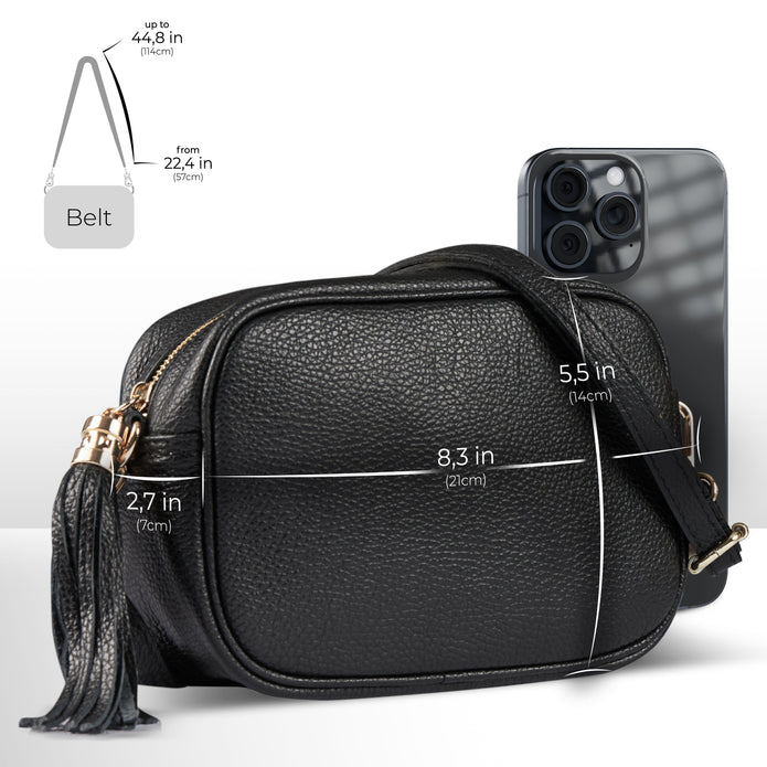 Italian Full-Grain Leather Crossbody Bag | Parma