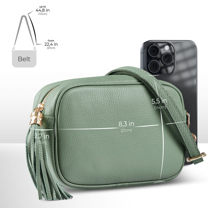 Italian Full-Grain Leather Crossbody Bag | Parma