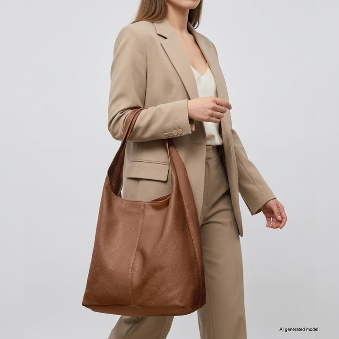 Italian Full-Grain Leather Hobo Bag | Siena