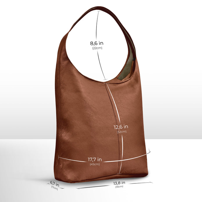 Italian Full-Grain Leather Hobo Bag | Siena
