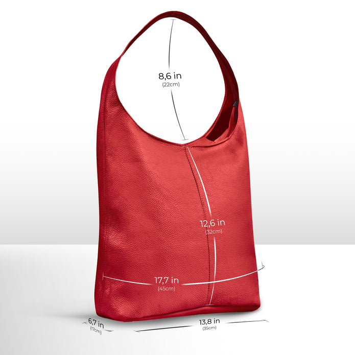 Italian Full-Grain Leather Hobo Bag | Siena