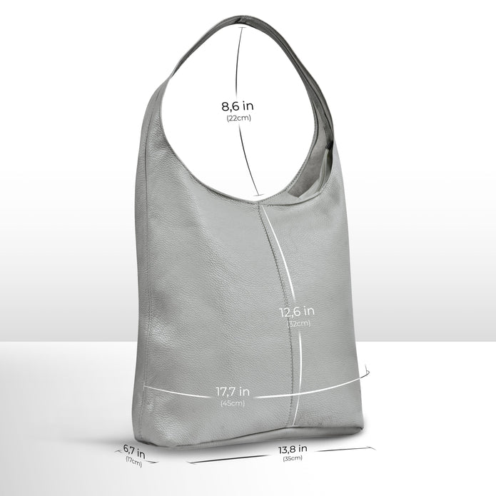 Italian Full-Grain Leather Hobo Bag | Siena