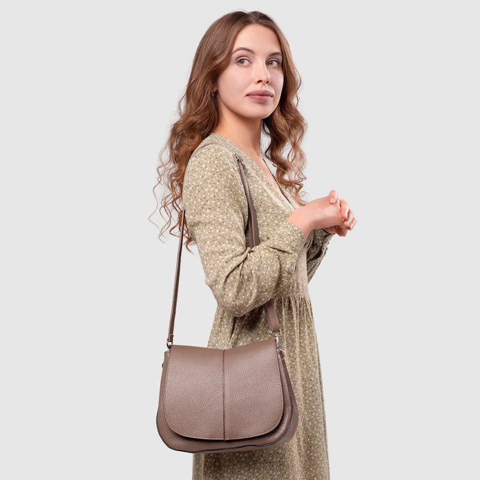 Italian Full-Grain Leather Shoulder Bag | Terni