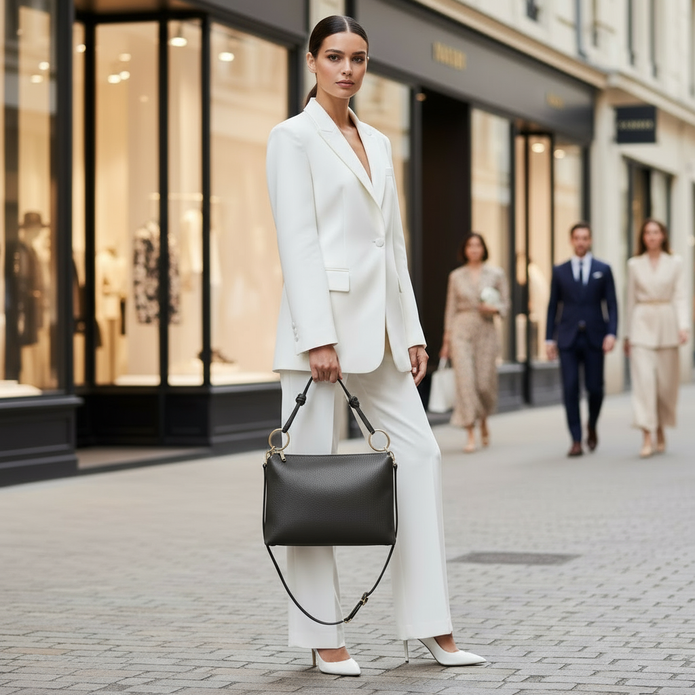 Italian Full-Grain Leather Shoulder Bag | Livorno