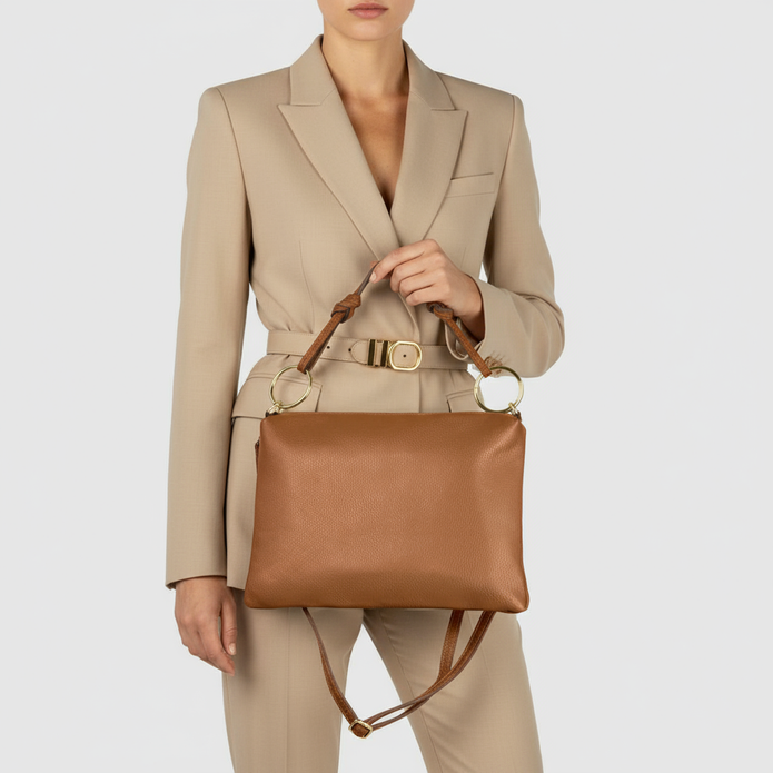 Italian Full-Grain Leather Shoulder Bag | Livorno
