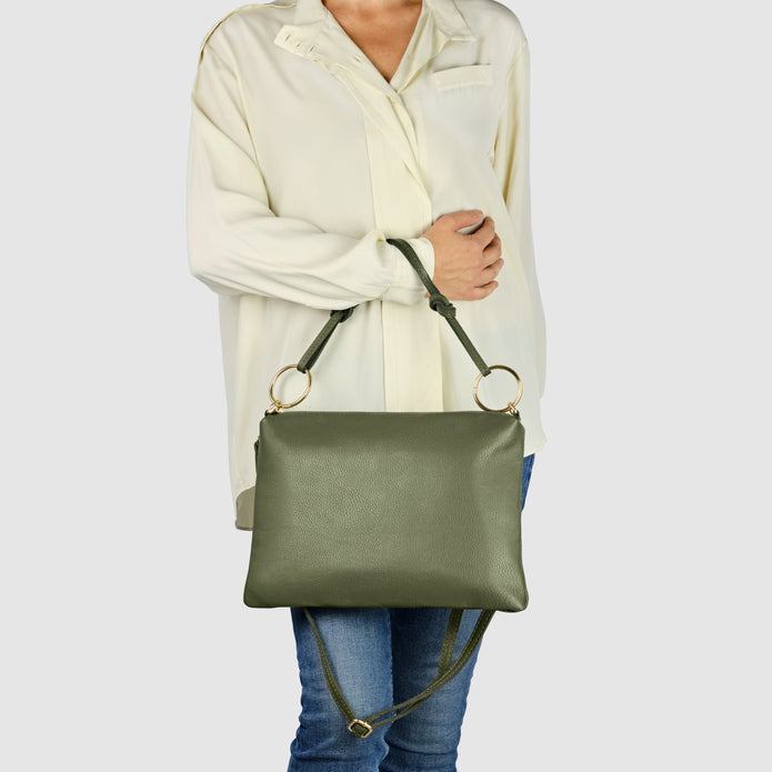 Italian Full-Grain Leather Shoulder Bag | Livorno