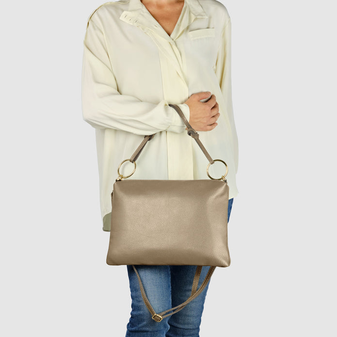 Italian Full-Grain Leather Shoulder Bag | Livorno
