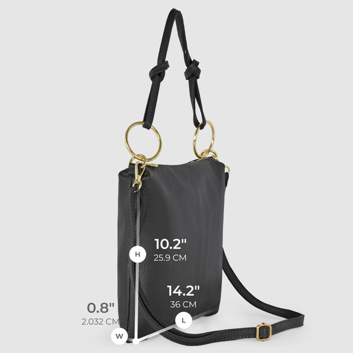 Italian Full-Grain Leather Shoulder Bag | Livorno