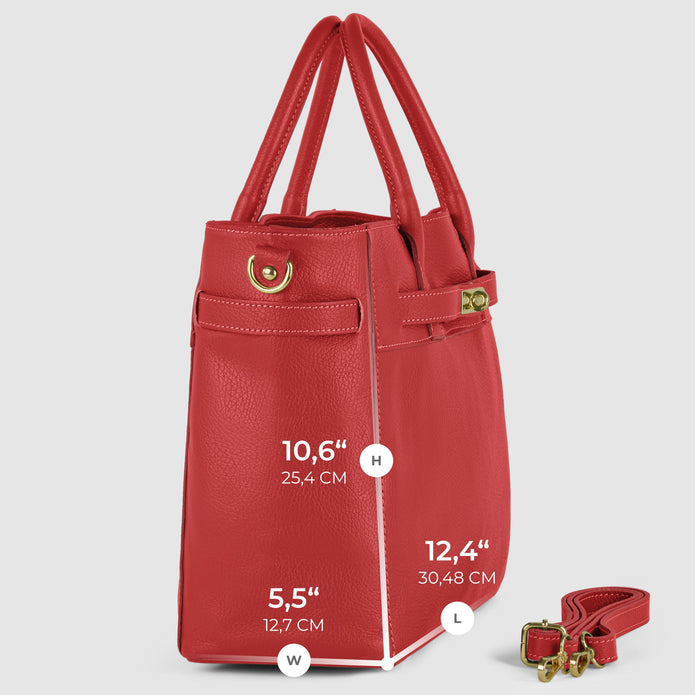Italian Full-Grain Leather Top-Handle Bag | Cesena