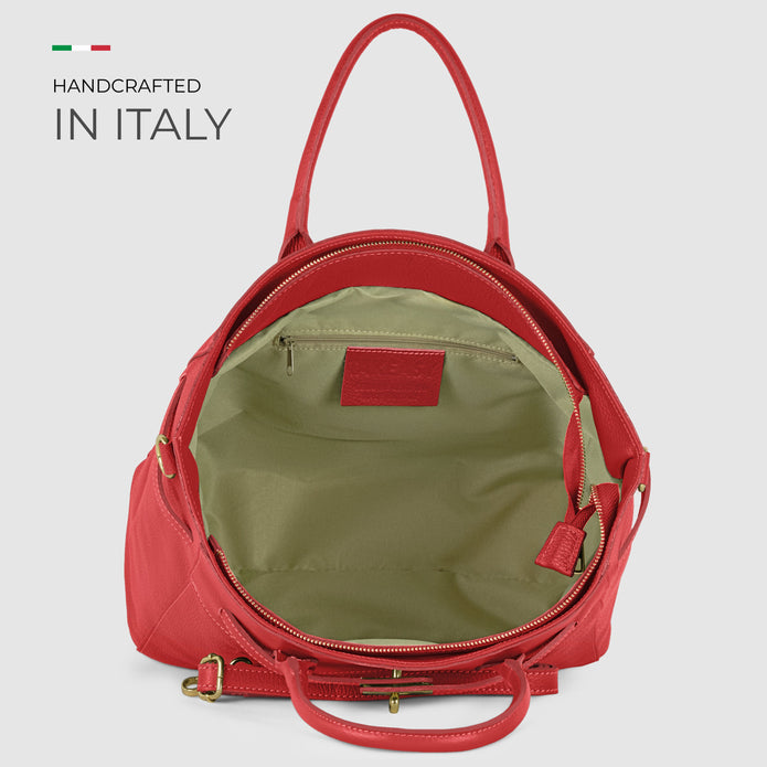 Italian Full-Grain Leather Top-Handle Bag | Cesena
