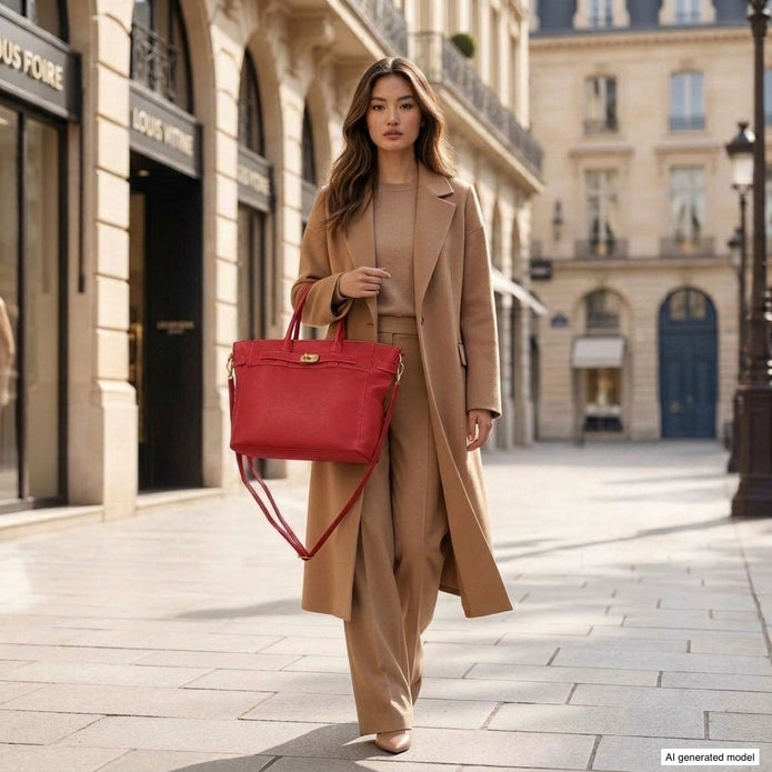 Italian Full-Grain Leather Top-Handle Bag | Cesena