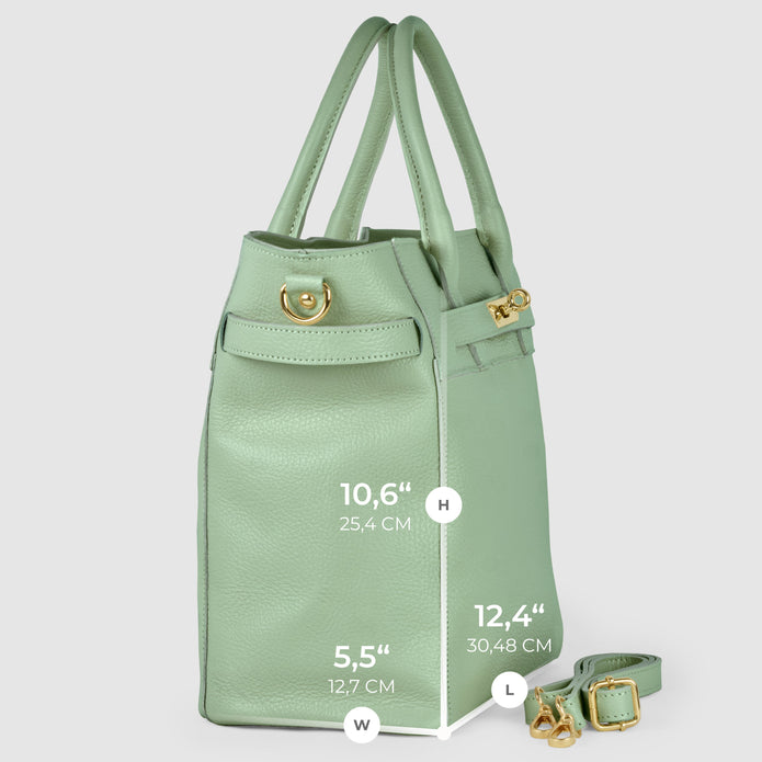 Italian Full-Grain Leather Top-Handle Bag | Cesena