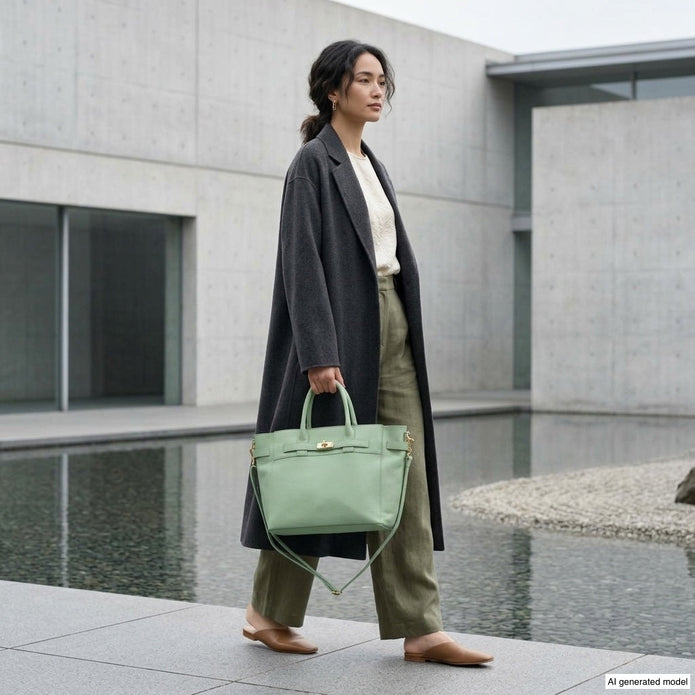Italian Full-Grain Leather Top-Handle Bag | Cesena