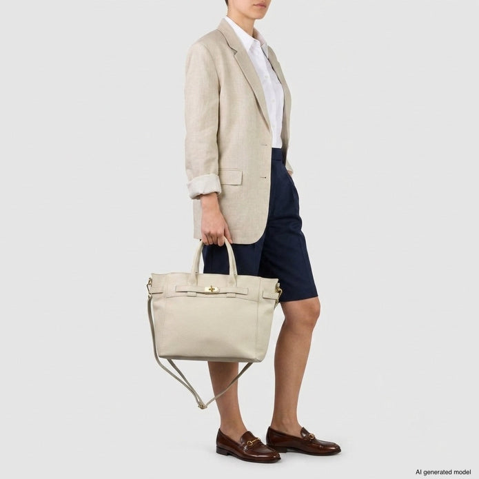 Italian Full-Grain Leather Top-Handle Bag | Cesena