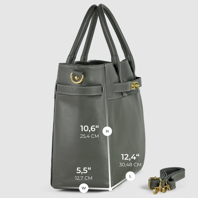 Italian Full-Grain Leather Top-Handle Bag | Cesena